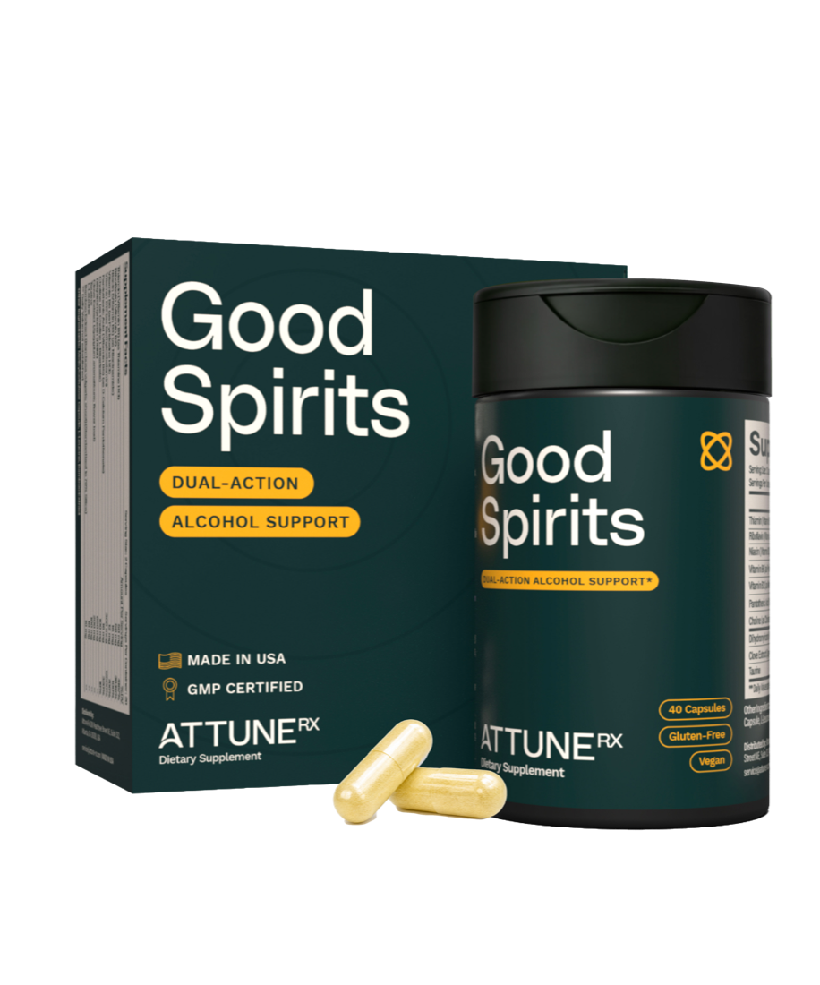 Good Spirits bottle and box by Attune RX